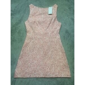 Savannah Taylor Dress Women's M Red White Floral Print Mini Sleeveless NEW